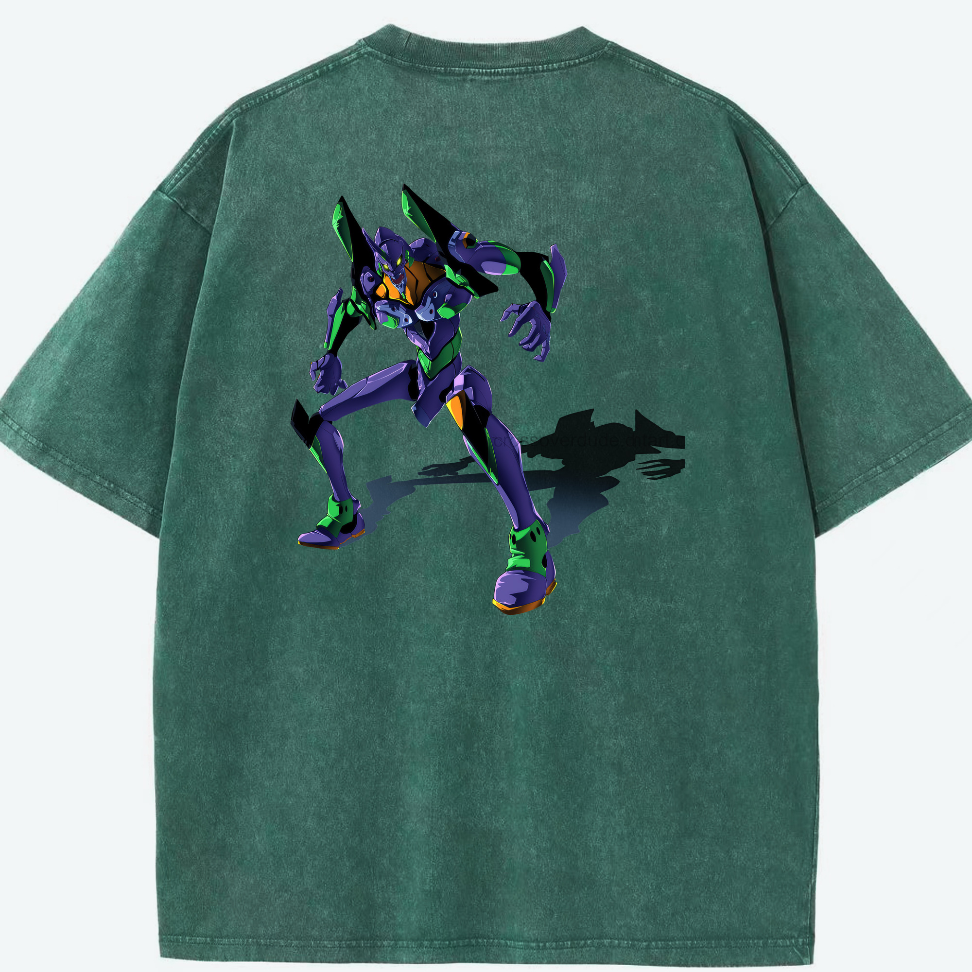 （画像用） EVA 新世紀エヴァンゲリオン 綿100% ヴィンテージ風 半袖Tシャツ（背面プリント）